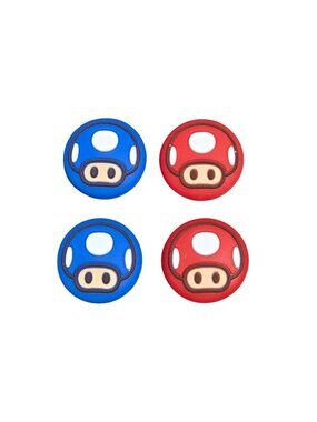 3/$20 New | Switch 4 Pack Red Blue Mushroom Joystick Thumb Grip Caps